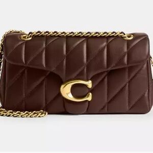Coach Quilted Tabby Bag 26 in “Maple” with Gold Chain
